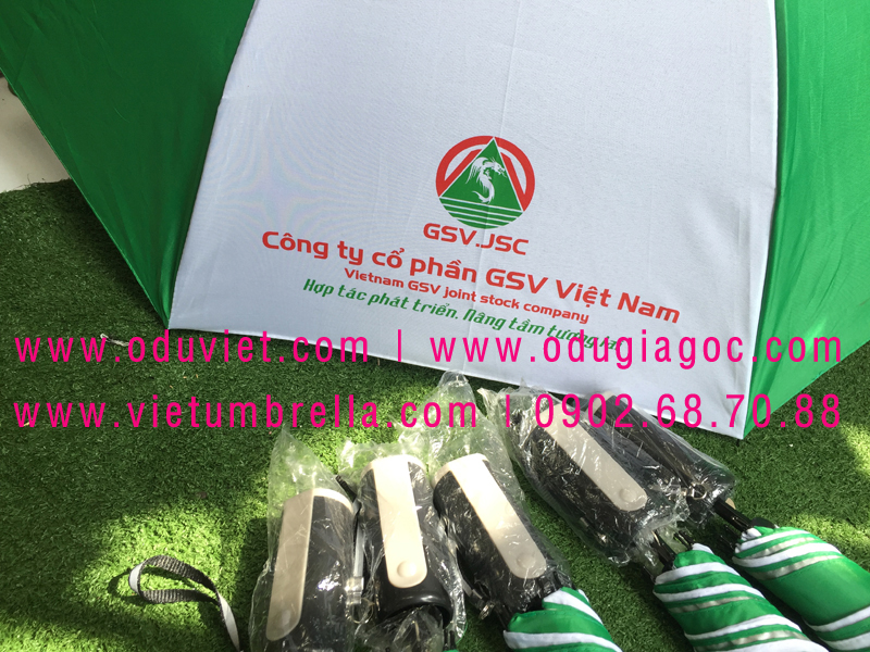 xưởng sản xuất ô dù cầm tay in logo quảng cáo